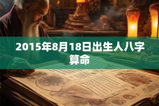 2015年8月18日出生人八字算命