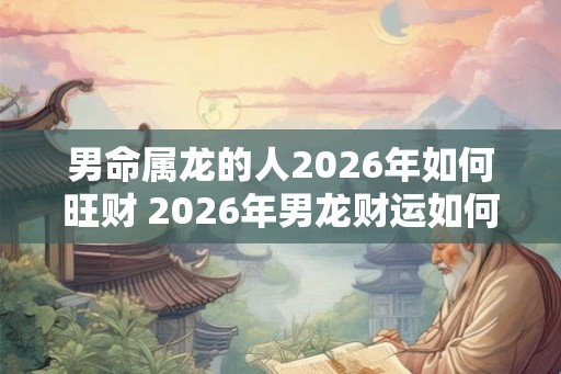 男命属龙的人2026年如何旺财 2026年男龙财运如何