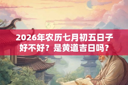 2026年农历七月初五日子好不好？是黄道吉日吗？