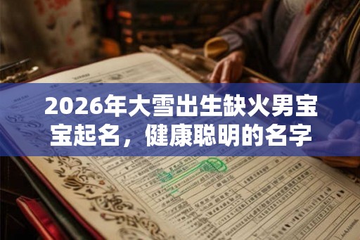 2026年大雪出生缺火男宝宝起名，健康聪明的名字