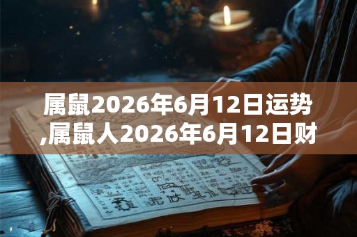 属鼠2026年6月12日运势,属鼠人2026年6月12日财运,生肖鼠2026年6月12日运势