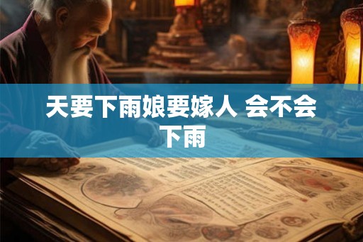 天要下雨娘要嫁人 会不会下雨