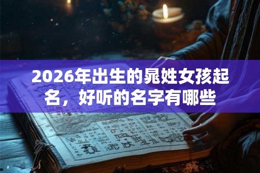 2026年出生的晁姓女孩起名，好听的名字有哪些