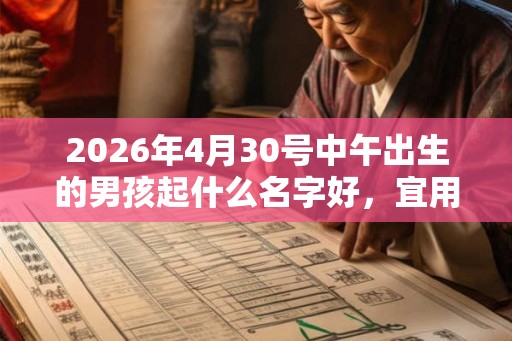 2026年4月30号中午出生的男孩起什么名字好,宜用哪些名字呢? 2026年4月30号中午出生的男孩起什么名字好,宜用哪些名字呢?