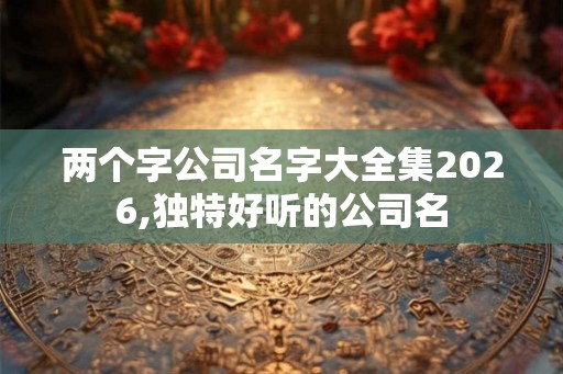 两个字公司名字大全集2026,独特好听的公司名