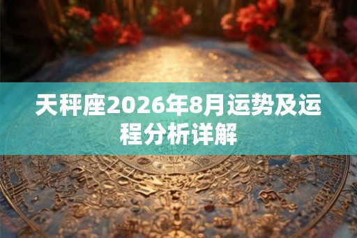 天秤座2026年8月运势及运程分析详解 天秤座2026年8月运势及运程分析详解