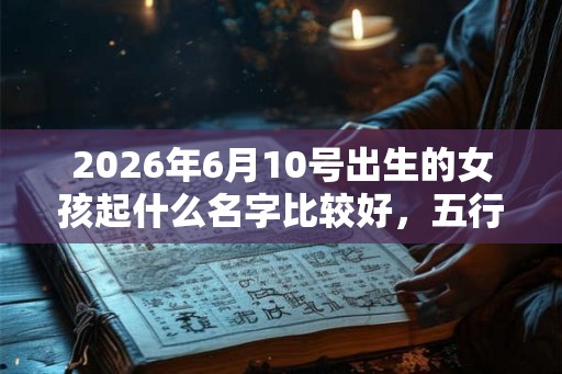 2026年6月10号出生的女孩起什么名字比较好，五行属什么