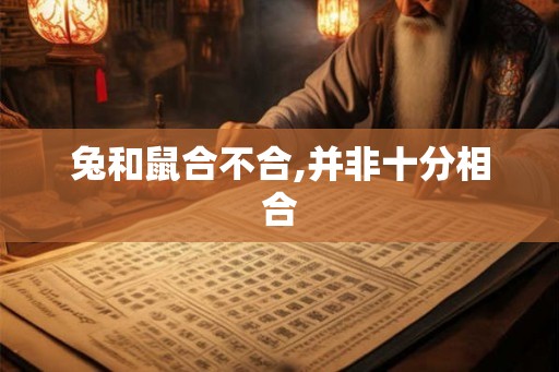 兔和鼠合不合,并非十分相合