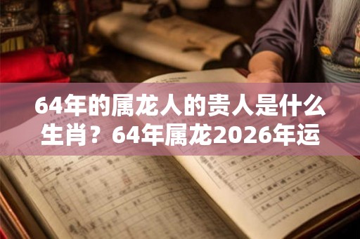 64年的属龙人的贵人是什么生肖？64年属龙2026年运势如何？
