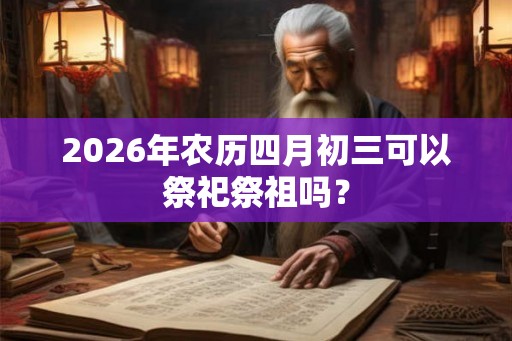2026年农历四月初三可以祭祀祭祖吗? 2026年农历四月初三可以祭祀祭祖吗?