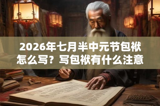 2026年七月半中元节包袱怎么写？写包袱有什么注意事项？