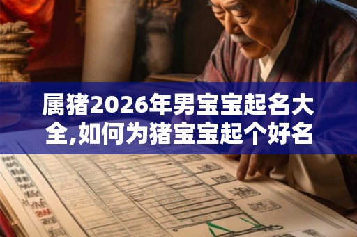 属猪2026年男宝宝起名大全,如何为猪宝宝起个好名字? 属猪2026年男宝宝起名大全,如何为猪宝宝起个好名字?