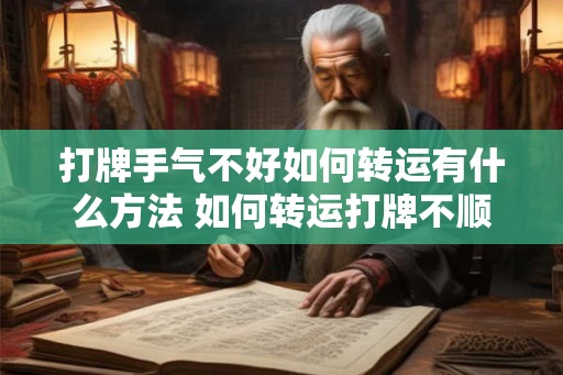 打牌手气不好如何转运有什么方法 如何转运打牌不顺的手气 打牌手气不好如何转运有什么方法 如何转运打牌不顺的手气