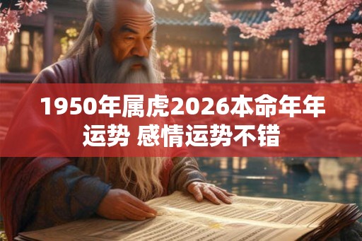 1950年属虎2026本命年年运势 感情运势不错