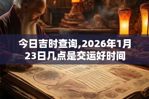 今日吉时查询,2026年1月23日几点是交运好时间