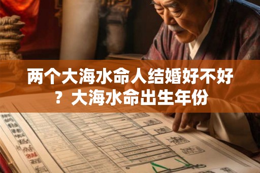 两个大海水命人结婚好不好？大海水命出生年份