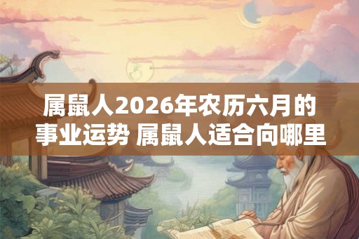 属鼠人2026年农历六月的事业运势 属鼠人适合向哪里发展
