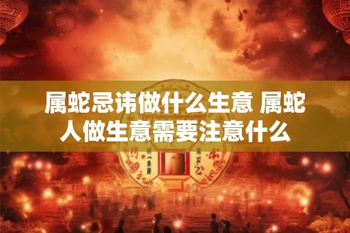 属蛇忌讳做什么生意 属蛇人做生意需要注意什么