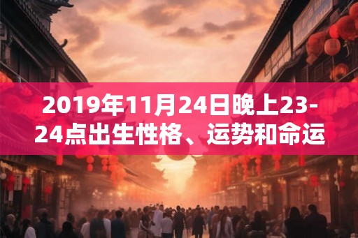 2019年11月24日晚上23-24点出生性格、运势和命运