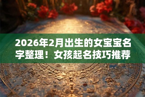 2026年2月出生的女宝宝名字整理！女孩起名技巧推荐