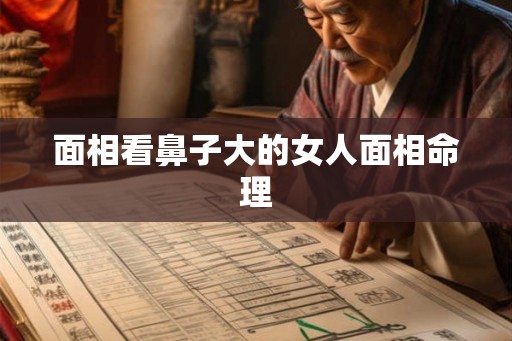面相看鼻子大的女人面相命理
