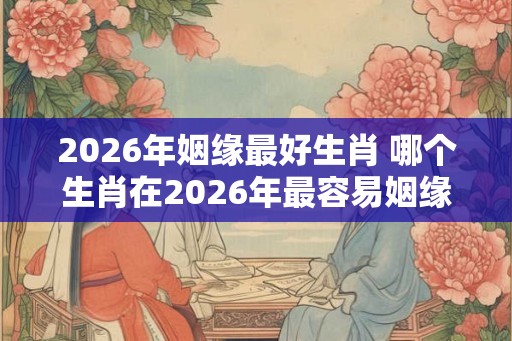 2026年姻缘最好生肖 哪个生肖在2026年最容易姻缘昌隆