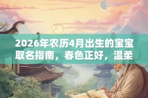 2026年农历4月出生的宝宝取名指南,春色正好,温柔娇俏 2026年农历4月出生的宝宝取名指南,春色正好,温柔娇俏