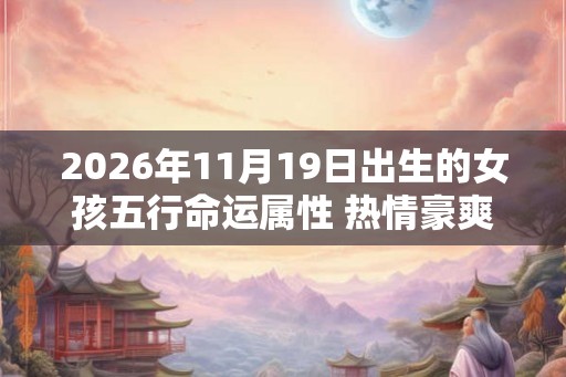 2026年11月19日出生的女孩五行命运属性 热情豪爽五行属火