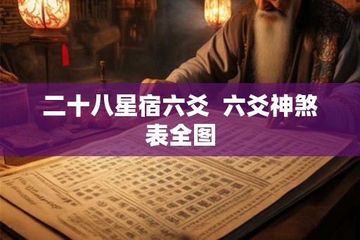 二十八星宿六爻  六爻神煞表全图