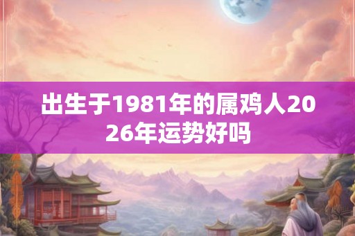 出生于1981年的属鸡人2026年运势好吗