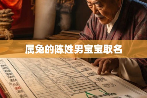 属兔的陈姓男宝宝取名