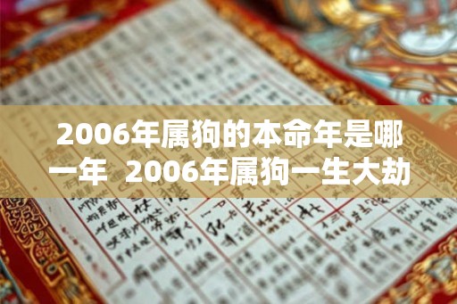 2006年属狗的本命年是哪一年  2006年属狗一生大劫年