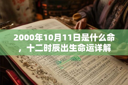 2000年10月11日是什么命，十二时辰出生命运详解