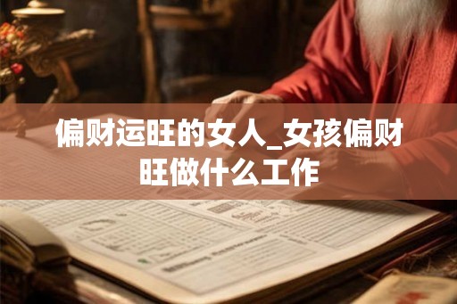 偏财运旺的女人_女孩偏财旺做什么工作