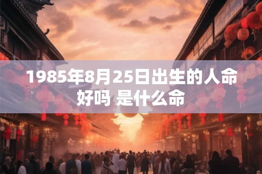 1985年8月25日出生的人命好吗 是什么命 1985年8月25日出生的人命好吗 是什么命