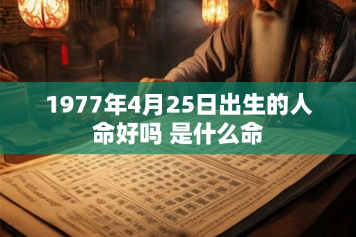 1977年4月25日出生的人命好吗 是什么命