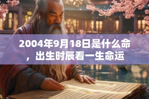 2004年9月18日是什么命,出生时辰看一生命运 2004年9月18日是什么命,出生时辰看一生命运