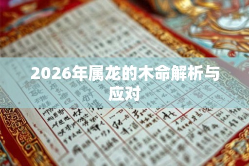 2026年属龙的木命解析与应对