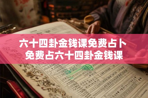 六十四卦金钱课免费占卜 免费占六十四卦金钱课