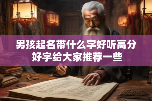 男孩起名带什么字好听高分 好字给大家推荐一些