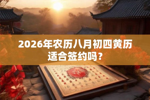 2026年农历八月初四黄历适合签约吗？