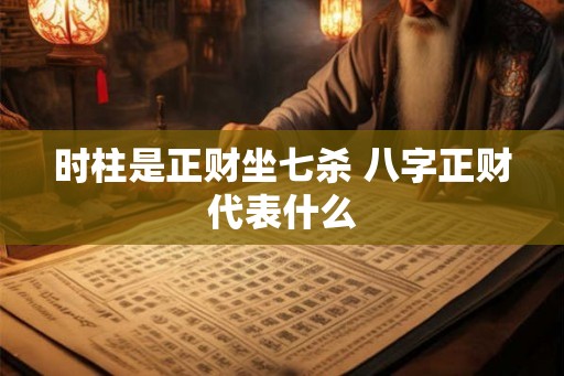 时柱是正财坐七杀 八字正财代表什么