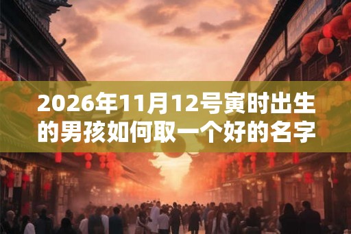2026年11月12号寅时出生的男孩如何取一个好的名字