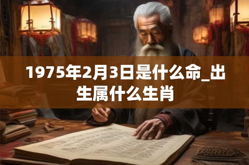 1975年2月3日是什么命_出生属什么生肖