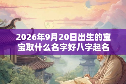 2026年9月20日出生的宝宝取什么名字好八字起名