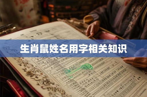 生肖鼠姓名用字相关知识