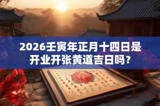 2026壬寅年正月十四日是开业开张黄道吉日吗？