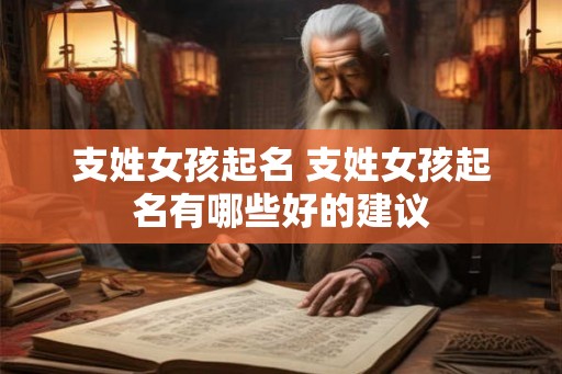 支姓女孩起名 支姓女孩起名有哪些好的建议