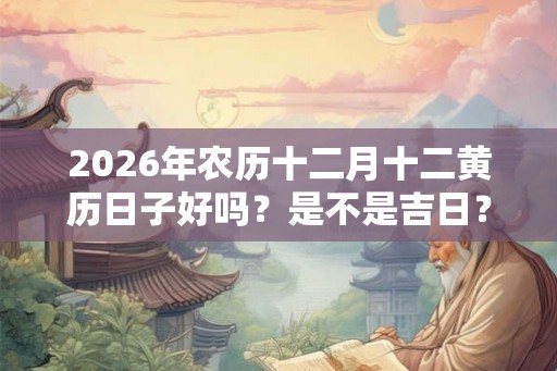 2026年农历十二月十二黄历日子好吗？是不是吉日？