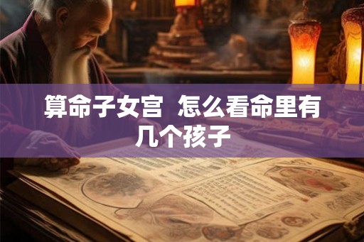 算命子女宫  怎么看命里有几个孩子
